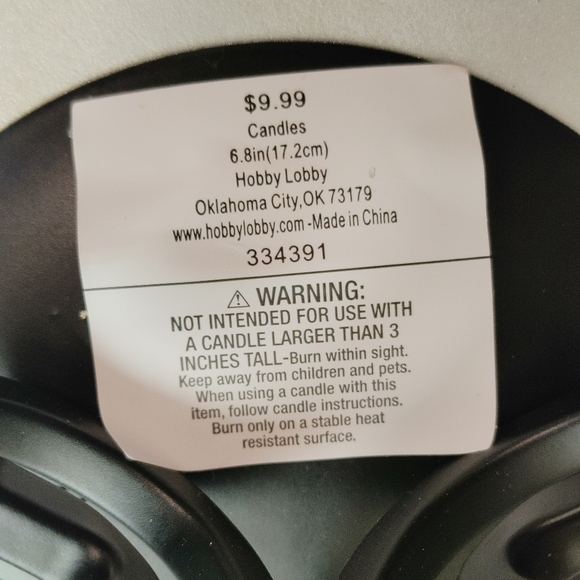 2 Black Metal Scroll Candle Holder 6.8" - Picture 8 of 8